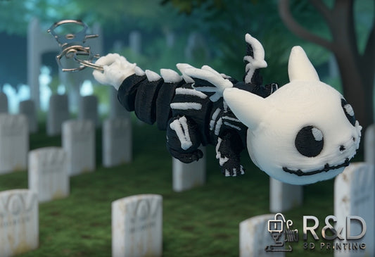 Skellington Dragon Bag Charm