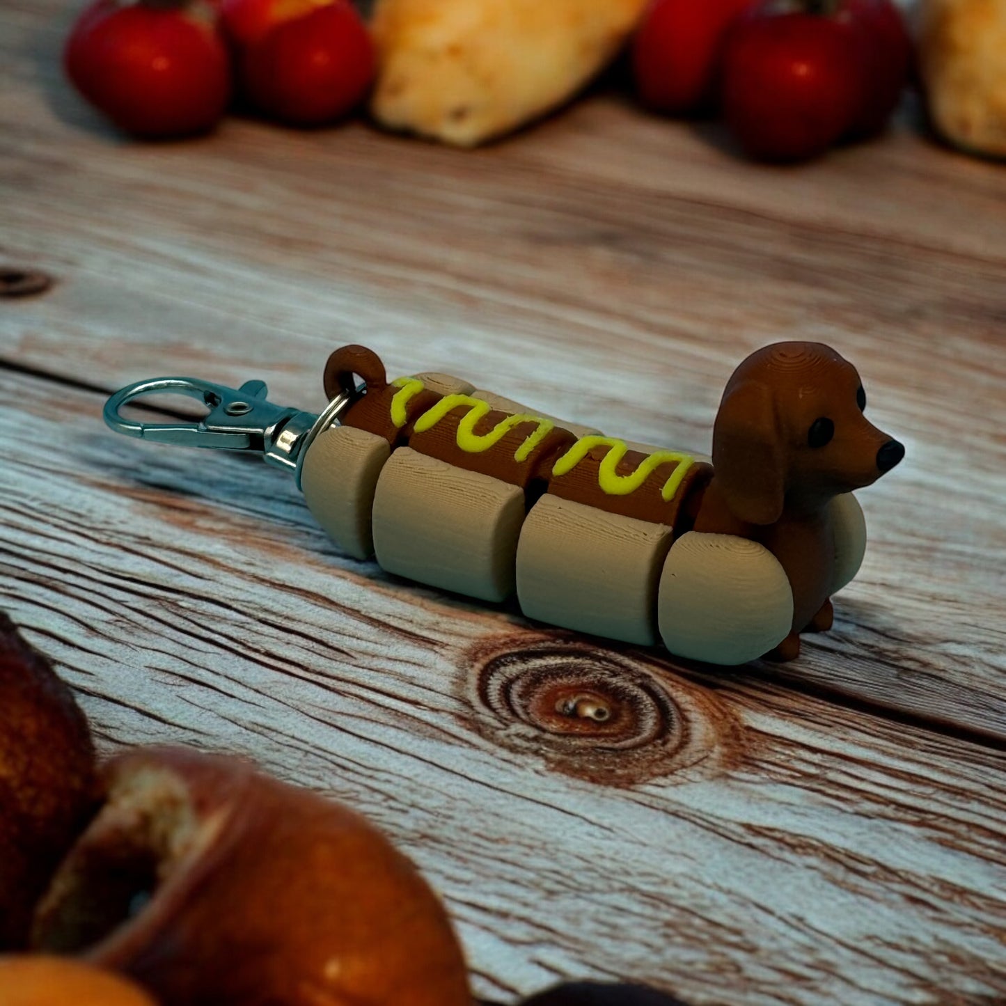 Hot Dog Dog Bag Charm (long)