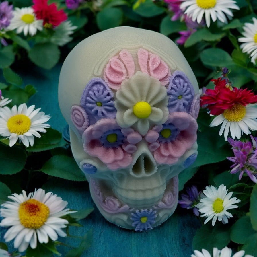 Flower Skull Calavera Bag Charm