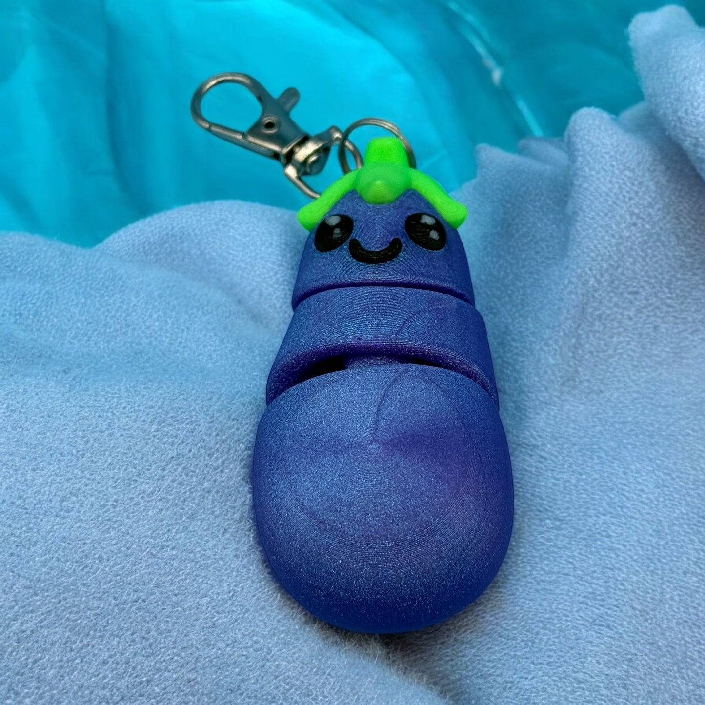 Eggplant Bag Charm