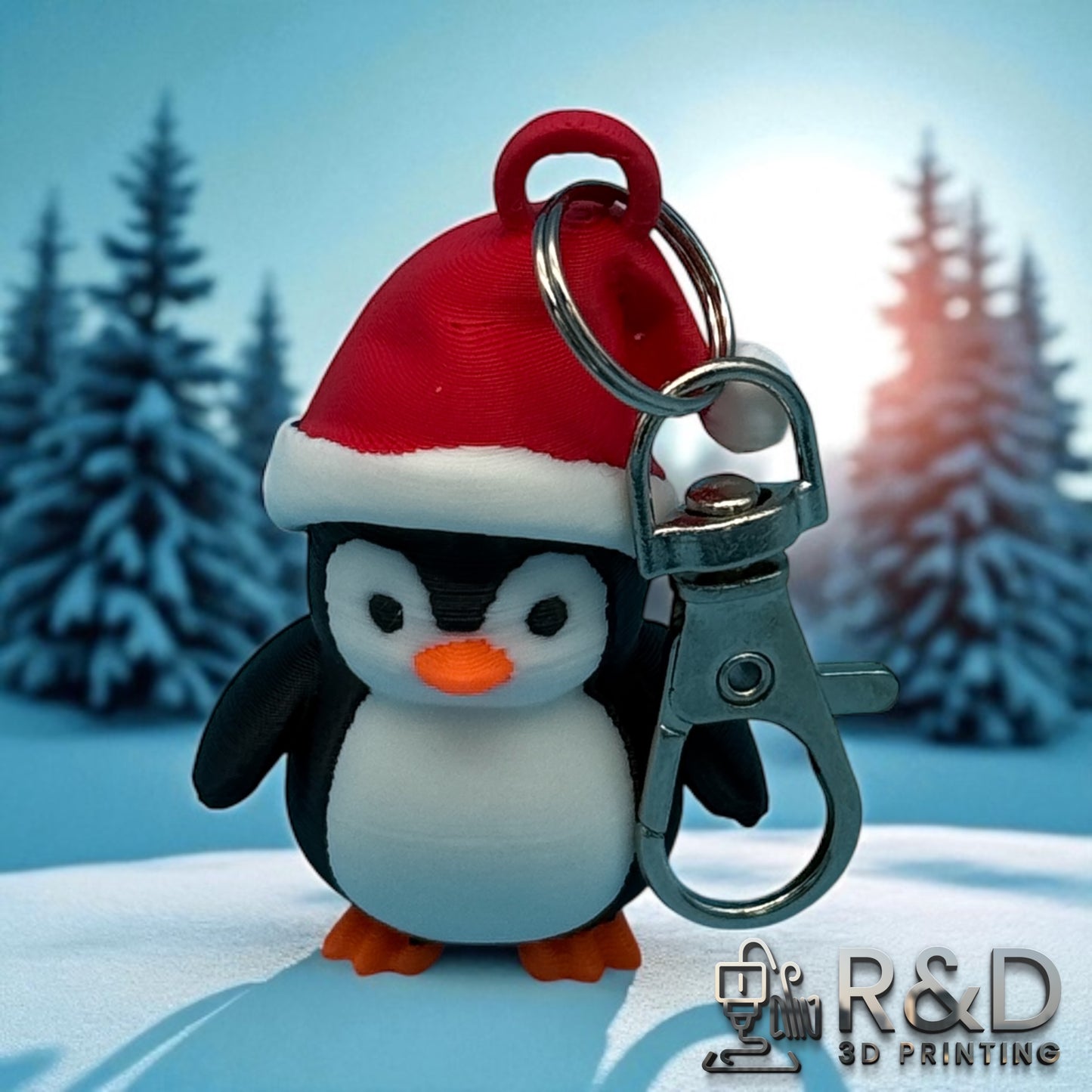 Christmas Penguin Bag Charm