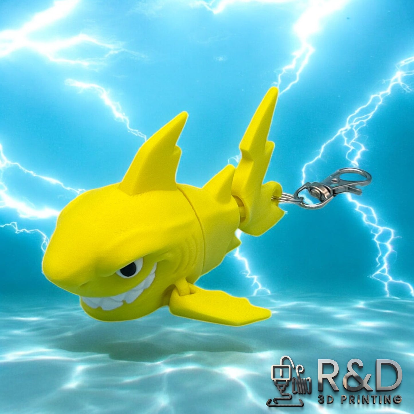 Elemental Lightning Shark Bag Charm