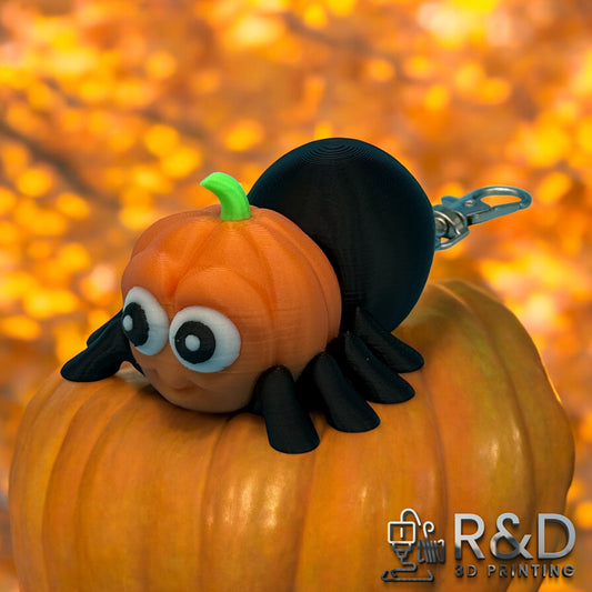 Pumpkin Spider Bag Charm