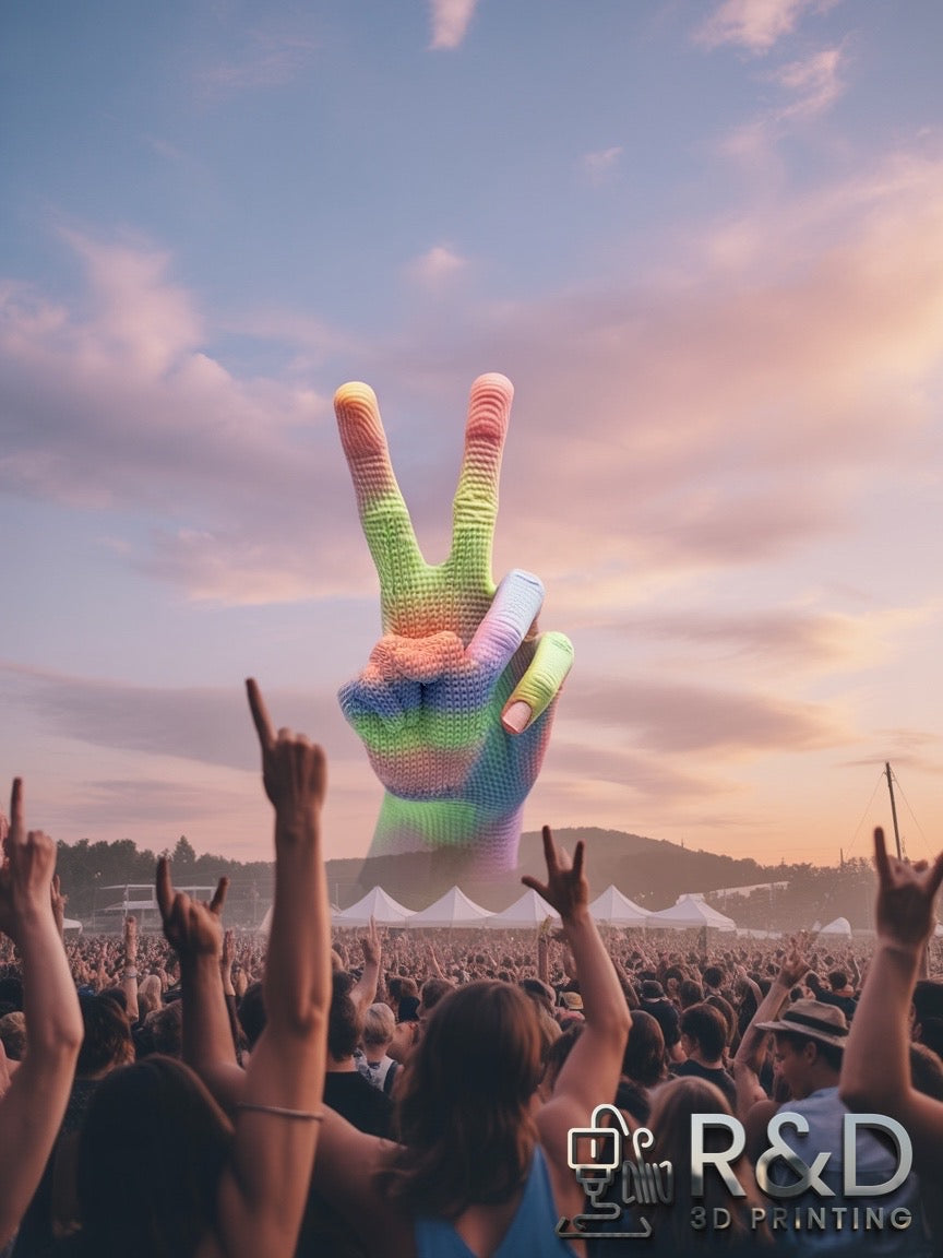 Crocheted Peace Hand
