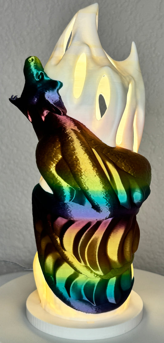 Dragon Fire Tower Lamp