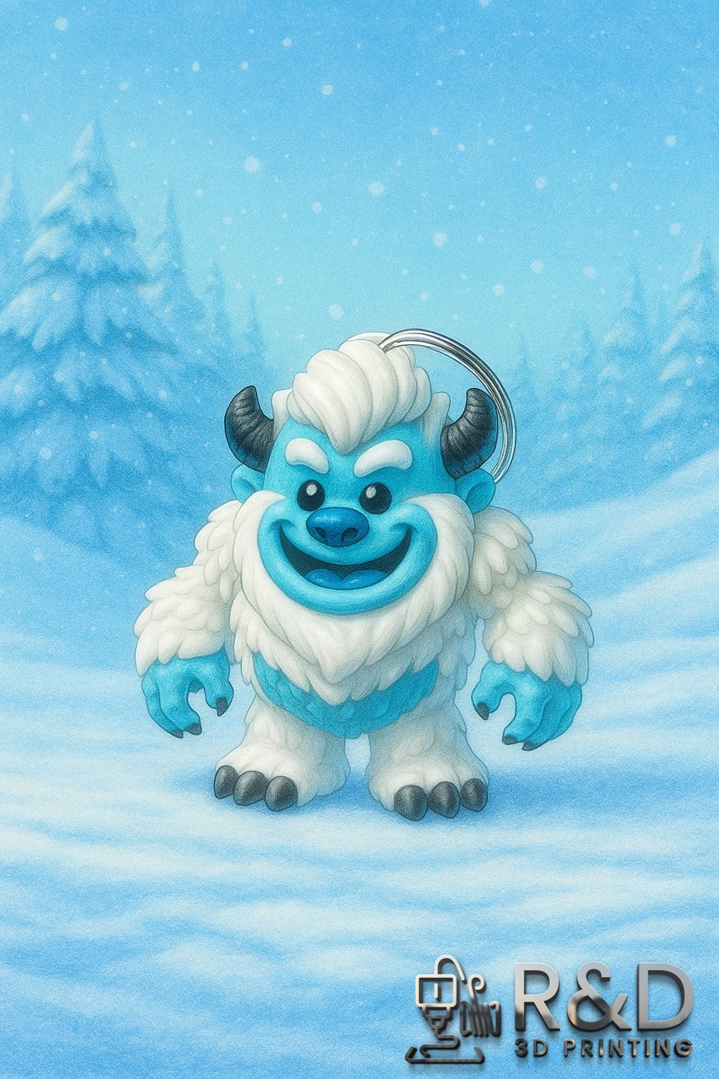 Abominable Snowman Bag Charm