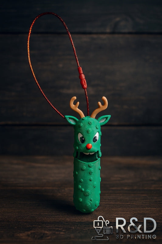 Rudolph the red nose pickle ornament