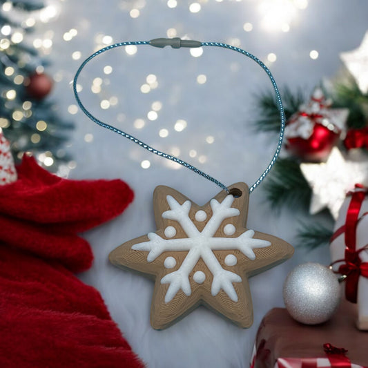 Gingerbread Snowflake Ornament