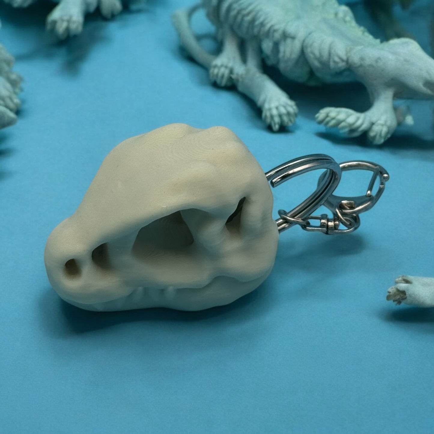 Skeleton T-Rex Skull Bag Charm