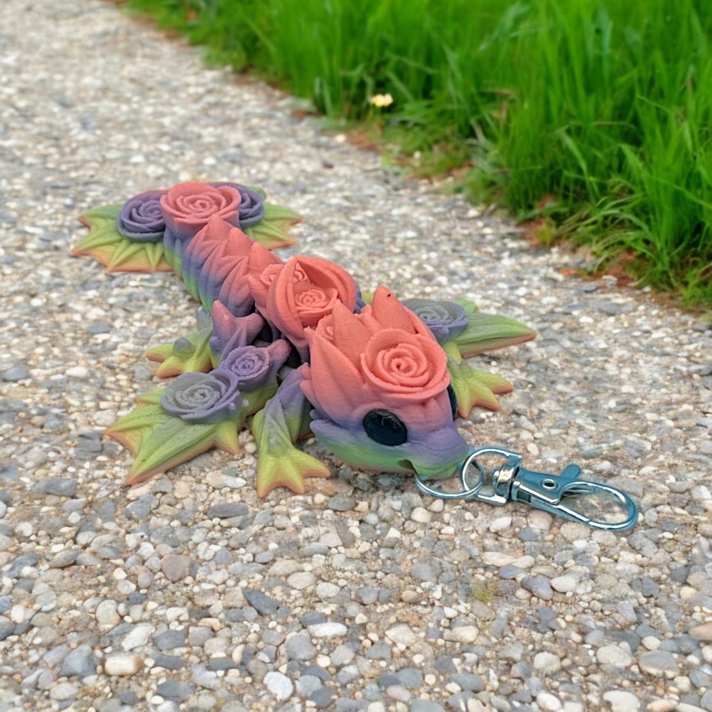 Tiny Rose Dragon Bag Charm