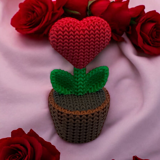 Crocheted Heart Plant