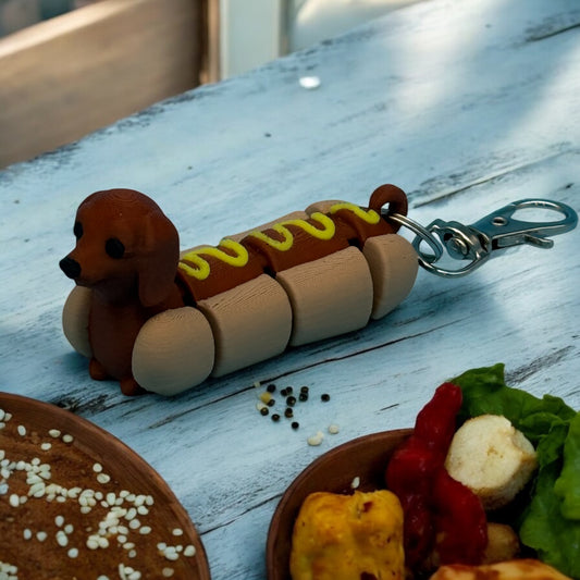 Hot Dog Dog Bag Charm