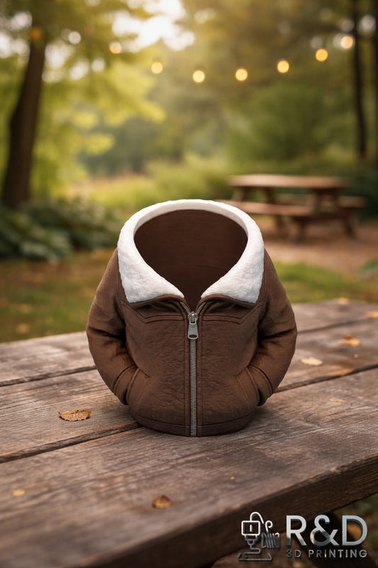 Leather Jacket Can Holder