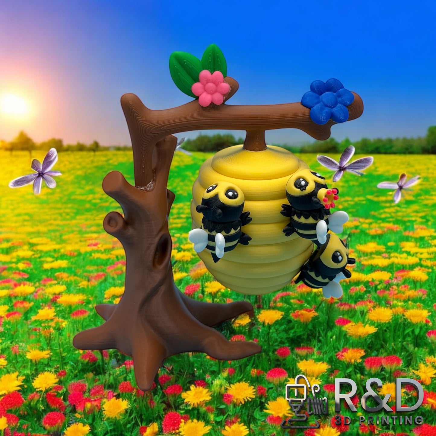 Mini Bees w/ Hive