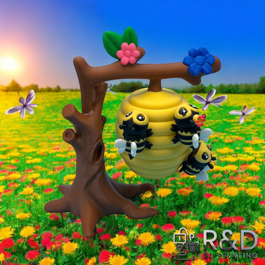 Mini Bees w/ Hive