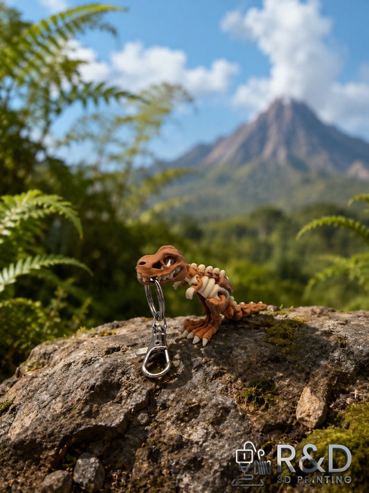 Mini Skeleton T-Rex Bag Charm