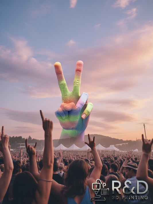 Crocheted Peace Hand