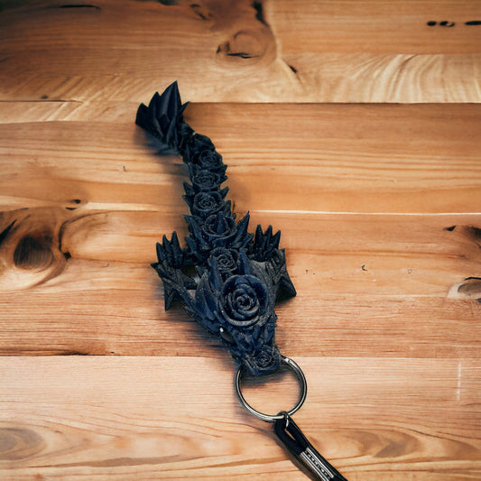 Baby Rose Dragon Keychain