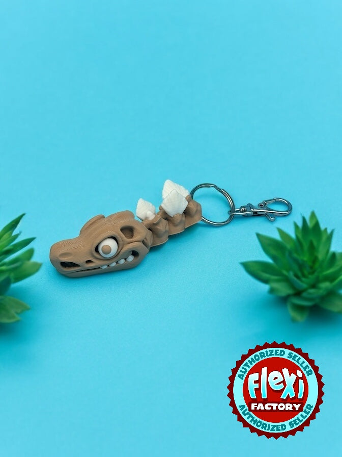 Skeleton Stegosaurus Keychain