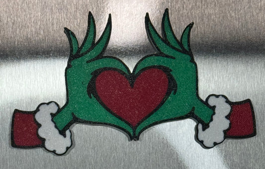 Grinch Heart Magnet
