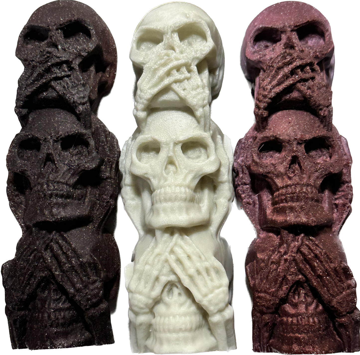 Speak No Evil, Hear No Evil, See No Evil - Skull Magnet