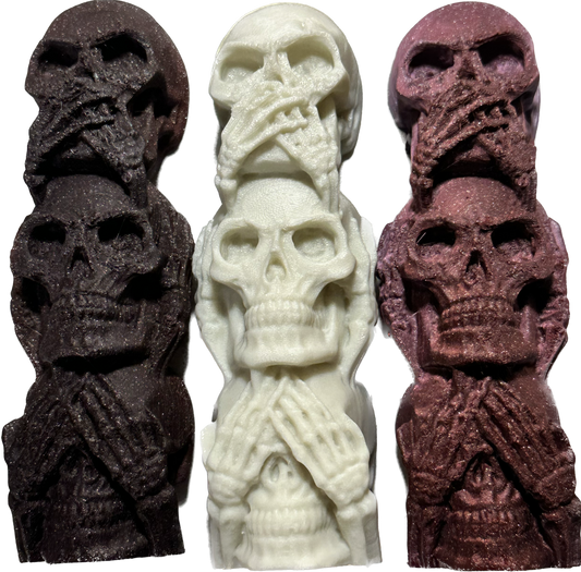 Speak No Evil, Hear No Evil, See No Evil - Skull Magnet