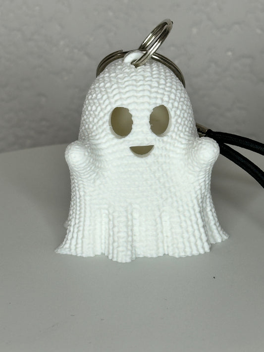 Crocheted Ghost Keychain
