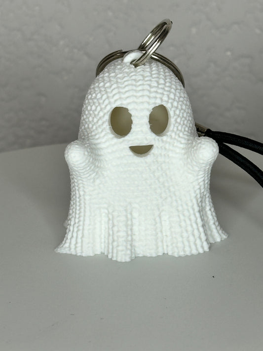 Crocheted Ghost Bag Charm