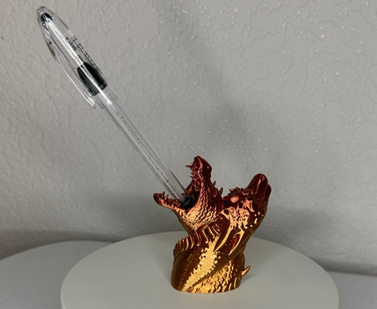 Twin Dragons Pen Holder