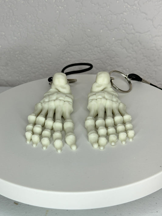 Skeleton Foot Keychain